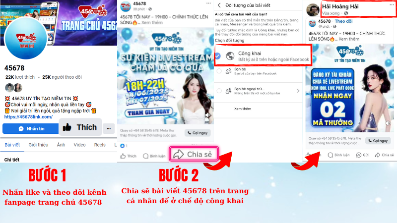 NHIỆM VỤ NHẬN CODE CÙNG IDOL 45678 (Nhiệm vụ 1 ; Nhiệm vụ 2)