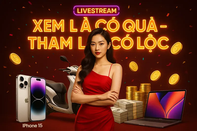 Xem livestream của 45678 là có quà